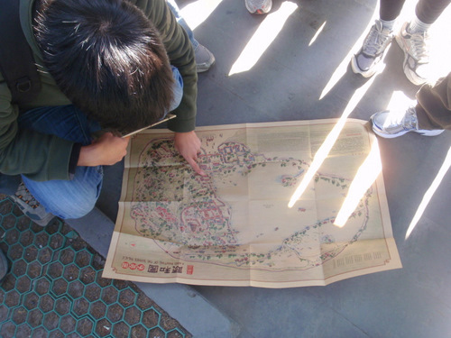 Vincent is explaining the layout and the history to us.
